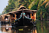 Kerala backwaters, our three hours neighborhood tour in the narrow canoe towards Vembanad Lake and along one of the  narrow canal running near our guest house at Kumarakom. 